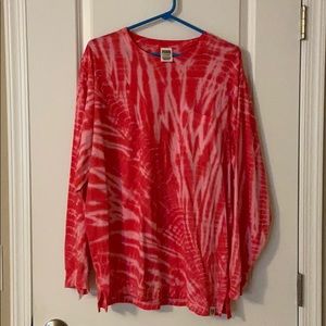 PINK! Long sleeve campus T-shirt